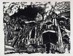 Järnvägsstationen Königstein im Taunus av Ernst Ludwig Kirchner