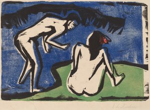Badande par av Ernst Ludwig Kirchner