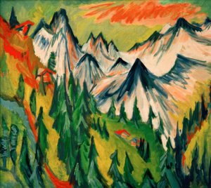 Bergstoppar av Ernst Ludwig Kirchner