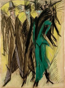 Berlin gatubild av Ernst Ludwig Kirchner