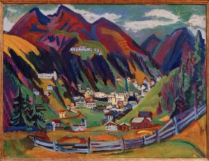 Utsikt över Davos av Ernst Ludwig Kirchner