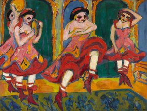 Czardas-dansare av Ernst Ludwig Kirchner