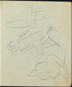 Dansare och artister (sida från en skissbok) av Ernst Ludwig Kirchner