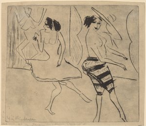 Dansare i studio av Ernst Ludwig Kirchner