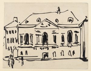 Det kurländska palatset vid Zeughausplatz i Dresden av Ernst Ludwig Kirchner