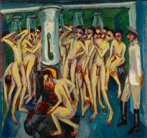 Soldaternas artillerister, 1915. av Ernst Ludwig Kirchner