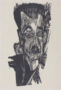 Dr Ludwig Binswanger (huvudstudie av Dr Ludwig Binswanger) av Ernst Ludwig Kirchner