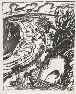 Dunelandskap med en krökt vik av Ernst Ludwig Kirchner