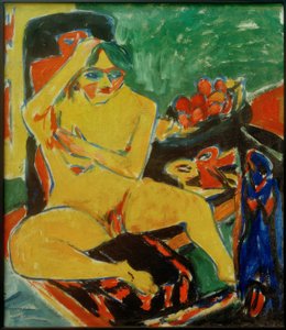 E.L.Kirchner, agera i ateljén av Ernst Ludwig Kirchner