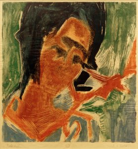 E.L. Kirchner, ung flicka av Ernst Ludwig Kirchner