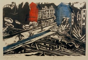 E.L. Kirchner, bro över Wannseebahn av Ernst Ludwig Kirchner