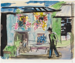 Ett litet hus med blomsterfönster av Ernst Ludwig Kirchner