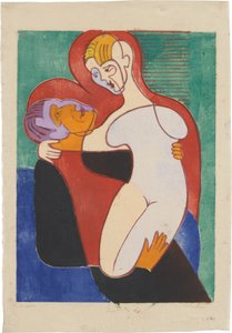 Elisabeth och Julius Hembus (Älskande par; Familjen Hembus) av Ernst Ludwig Kirchner