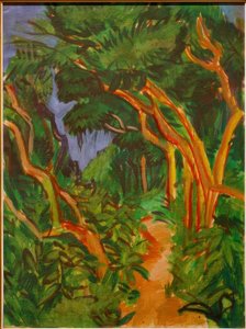 Fehmarn landskap, skogsstig av Ernst Ludwig Kirchner