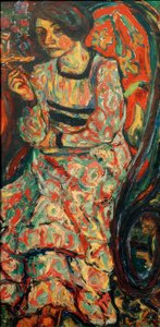 Kvinna i en gungstol (Emmi Frisch) av Ernst Ludwig Kirchner