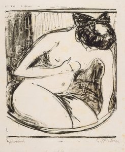 Frau im. 1908 av Ernst Ludwig Kirchner