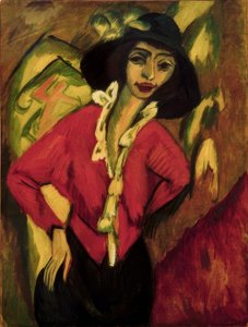 Kvinnans huvud, Gerda av Ernst Ludwig Kirchner