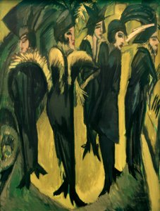 Fem kvinnor på gatan av Ernst Ludwig Kirchner