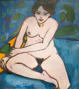Tyska: Naken på blå mark Naken på blå mark av Ernst Ludwig Kirchner