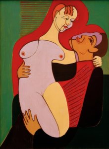 Stora älskare (gift par Hembus) av Ernst Ludwig Kirchner