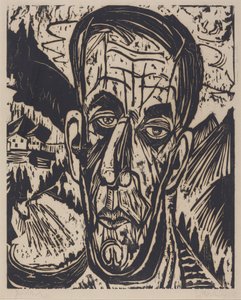 Head of van de Velde, Bright (Kopf van de Velde, Hell) av Ernst Ludwig Kirchner