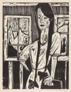 Ung flicka. 1921 av Ernst Ludwig Kirchner