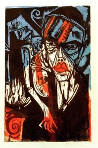 Kampen (Kärlekens plågor) av Ernst Ludwig Kirchner