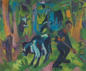 Kor i skogen av Ernst Ludwig Kirchner