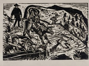 Kor och herdar av Ernst Ludwig Kirchner