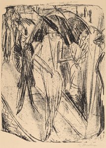 Lady in the Rain av Ernst Ludwig Kirchner