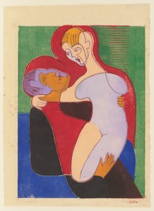 Älskande par (Elisabeth och Julius Hembus) av Ernst Ludwig Kirchner