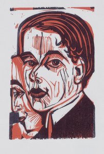 Manligt huvud (självporträtt). 1926 av Ernst Ludwig Kirchner
