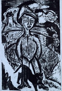 Bergsgubbe i Storm, 1921 av Ernst Ludwig Kirchner