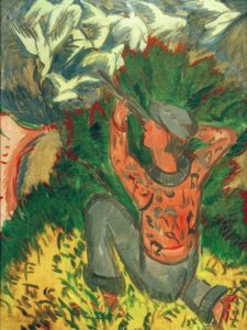 Måsjägare i skogen av Ernst Ludwig Kirchner