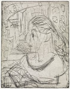 Naken flicka vid kaminen/Sjuk kvinna av Ernst Ludwig Kirchner