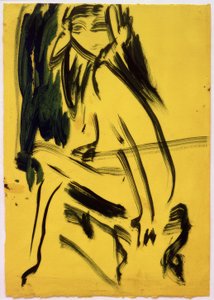 Utan titel (Sittande flicka) av Ernst Ludwig Kirchner