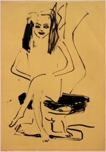 Utan titel (sittande Marcella) av Ernst Ludwig Kirchner
