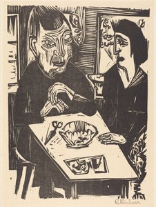 Gammal och yngre kvinna av Ernst Ludwig Kirchner