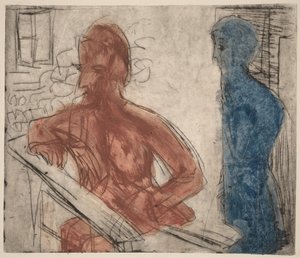 Bonde och flicka av Ernst Ludwig Kirchner