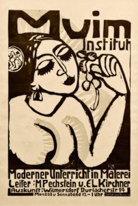 Plakat Muim Institut av Ernst Ludwig Kirchner