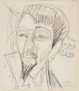 Porträtt av Alfred Döblin av Ernst Ludwig Kirchner
