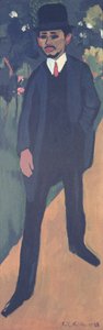 Porträtt av Erich Heckel (1883-1970) 1911