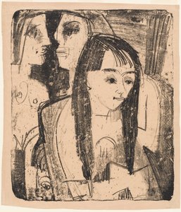 Porträtt av en flicka av Ernst Ludwig Kirchner
