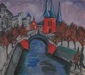 Rotes Elisabethufer, Berlin (kanal med bro) av Ernst Ludwig Kirchner
