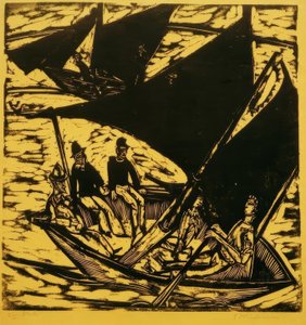 Segelbåtar nära Fehmarn av Ernst Ludwig Kirchner