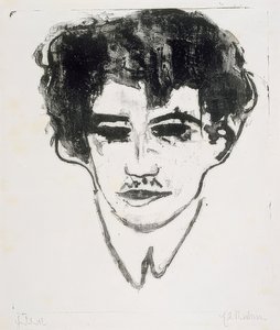 Självporträtt. Omkring 1908 av Ernst Ludwig Kirchner