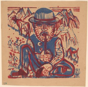 Rökande bonde av Ernst Ludwig Kirchner