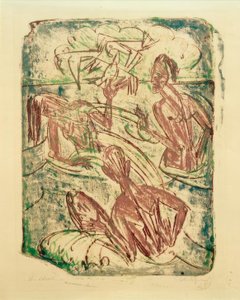 Stänkbad av Ernst Ludwig Kirchner