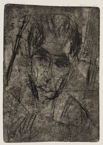 Vägkurva/Porträtt av Wilhelmine Julow I av Ernst Ludwig Kirchner