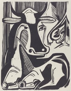 Den stora kon som ligger ner (Grosse Liegende Kuh) av Ernst Ludwig Kirchner